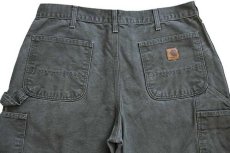 画像5: 00s carharttカーハート ダック地 ペインターパンツ モスグリーン w36 L30 (5)