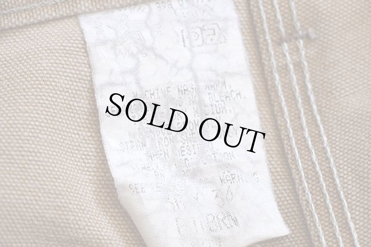 画像6: 90s USA製 carharttカーハート ダブルニー ダック地 ペインターパンツ 茶 w36 L30 (6)