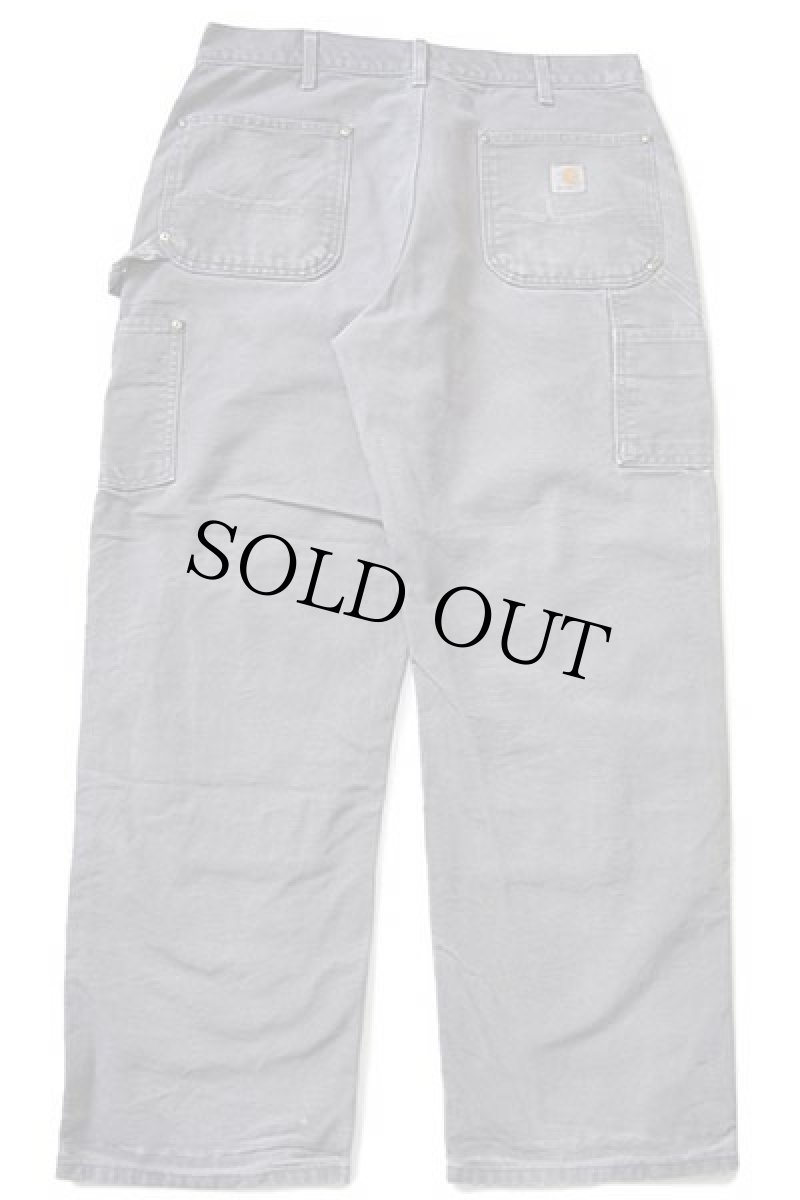 画像3: USA製 carharttカーハート ダブルニー ダック地 ペインターパンツ グレー w36 L30 (3)