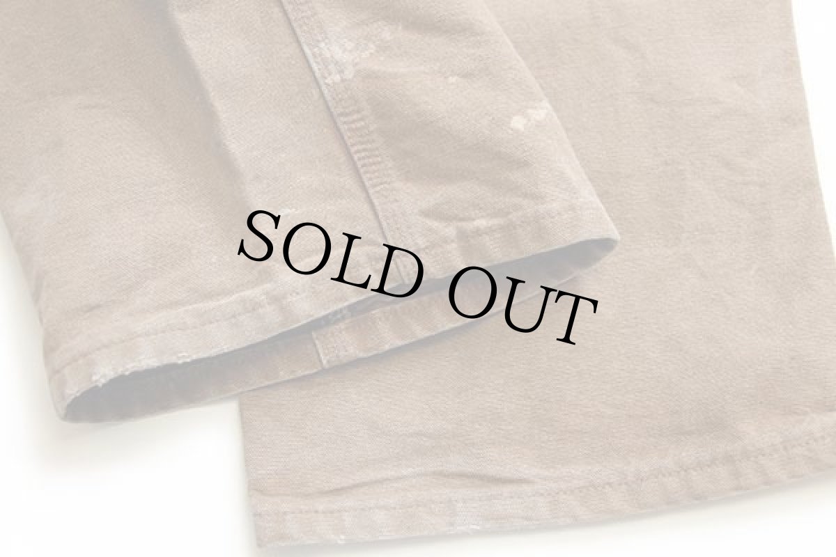 画像8: メキシコ製 carharttカーハート ダック地 ペインターパンツ ペンキ飛び 茶 w34 L32 (8)