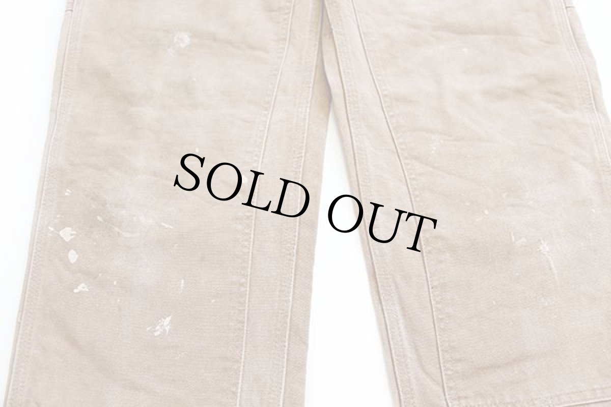 画像6: carharttカーハート ダブルニー ダック地 ペインターパンツ ペンキ飛び 茶 w34 (6)