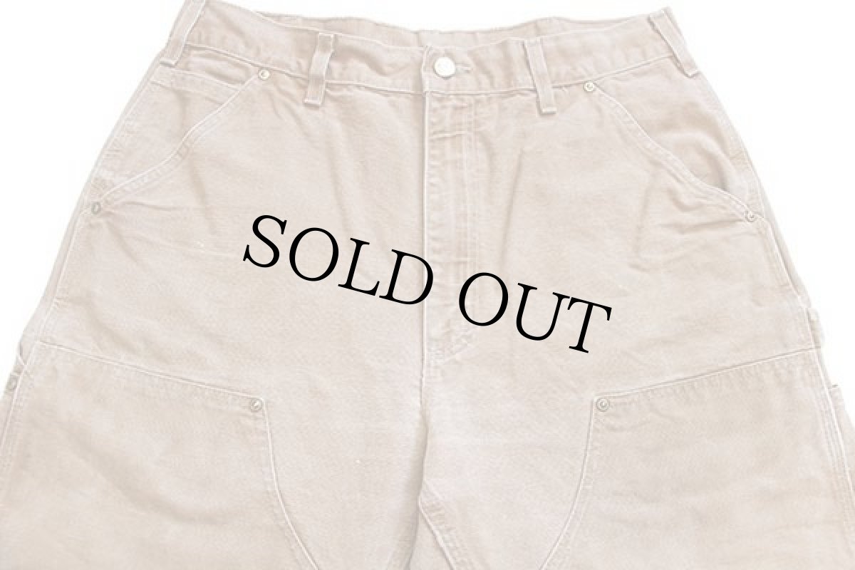 画像4: carharttカーハート ダブルニー ダック地 ペインターパンツ ペンキ飛び 茶 w34 (4)