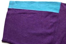 画像6: 90s CONVERSEコンバース ALLSTARオールスター ロゴ ツートン 切り替え 半袖スウェット 紫×水色 (6)