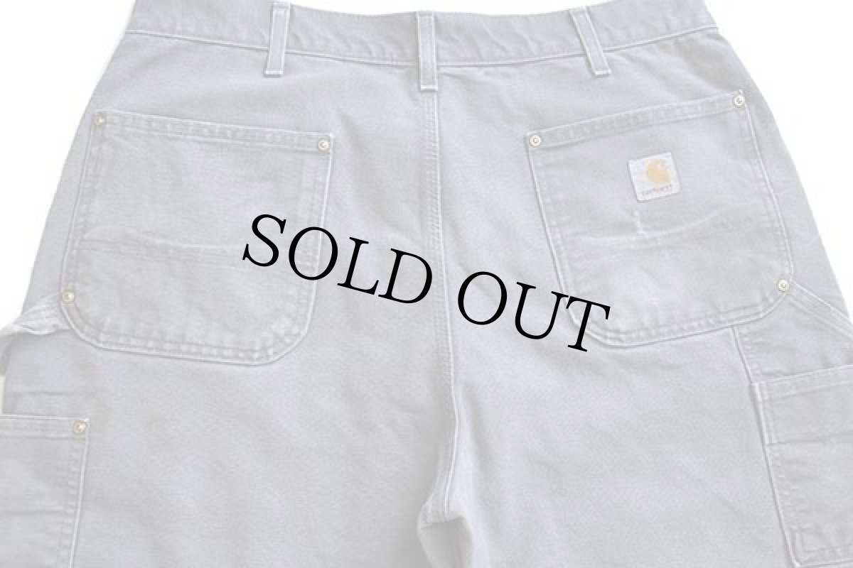 画像5: USA製 carharttカーハート ダブルニー ダック地 ペインターパンツ グレー w36 L30 (5)