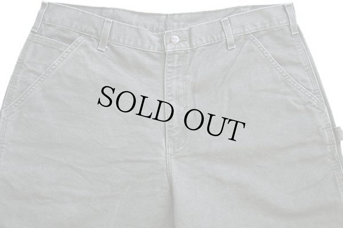 画像4: メキシコ製 carharttカーハート ダック地 ペインターパンツ モスグリーン w38 L30 (4)