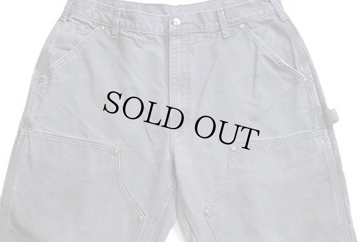 画像4: USA製 carharttカーハート ダブルニー ダック地 ペインターパンツ グレー w36 L30 (4)