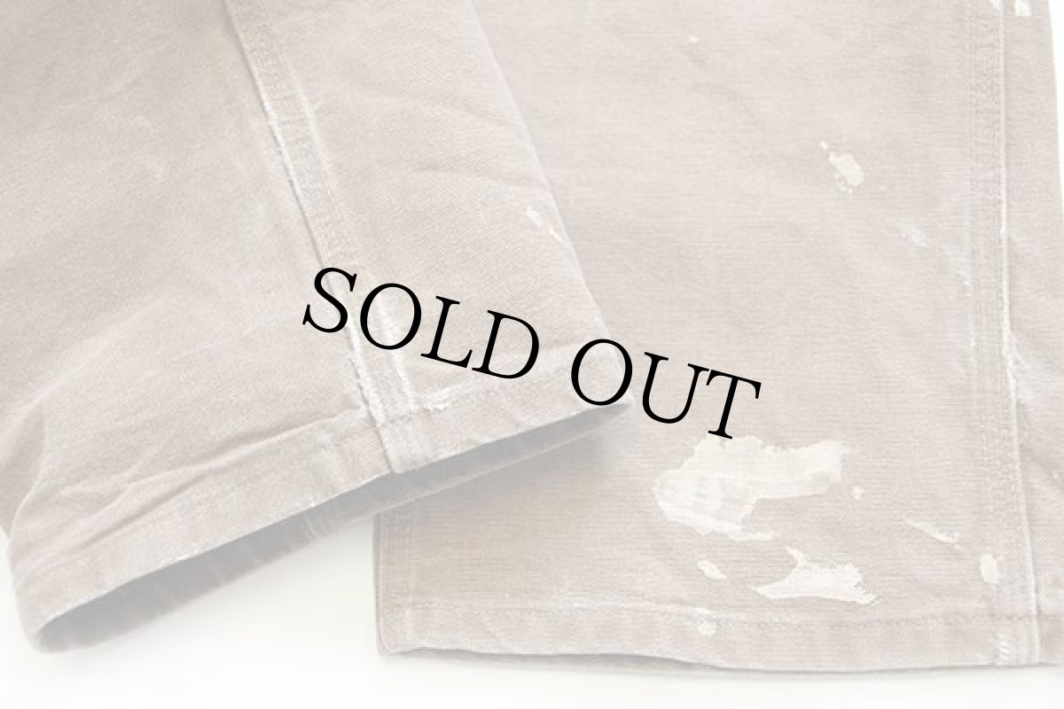 画像7: carharttカーハート ダブルニー ダック地 ペインターパンツ ペンキ飛び 茶 w34 (7)