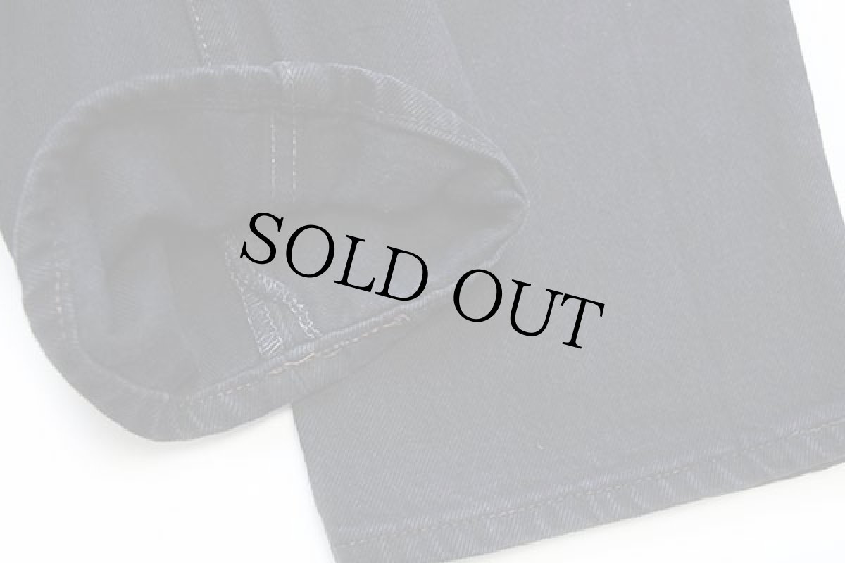 画像8: デッドストック★80s USA製 Levi'sリーバイス 501 後染め ブラック デニムパンツ w30 L30 (8)