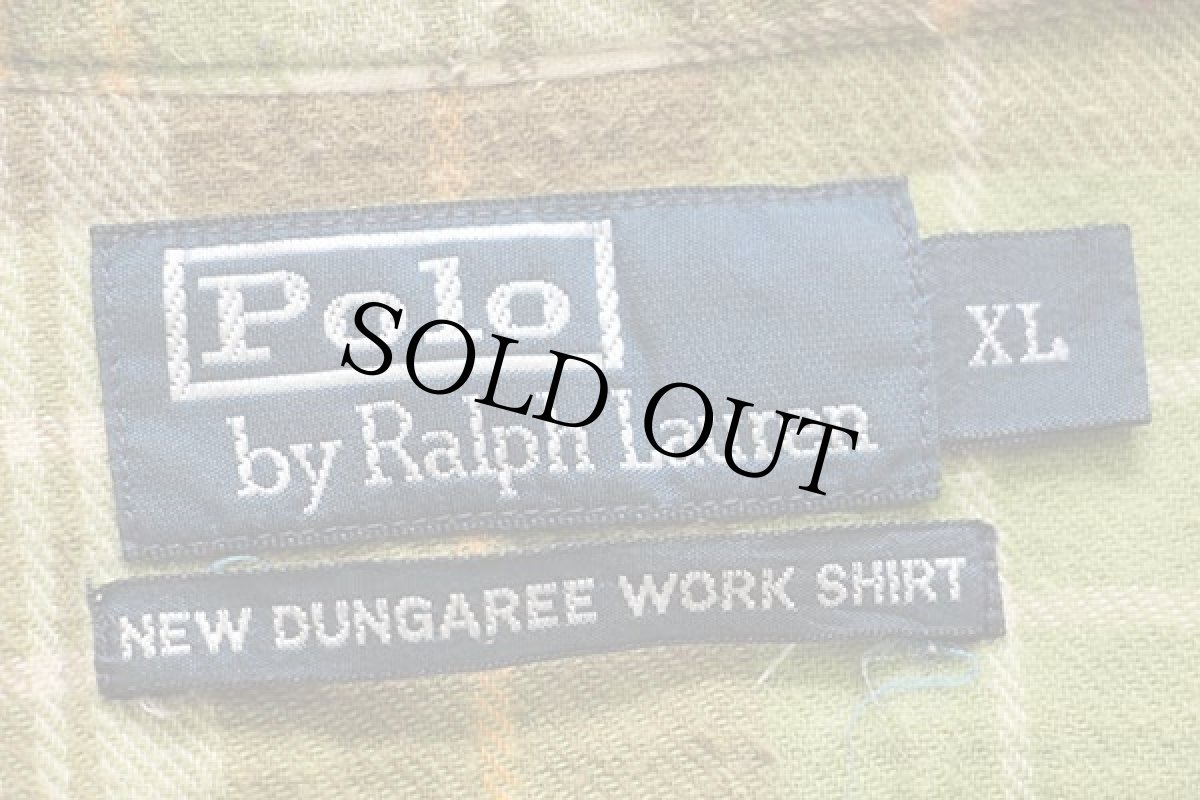 画像4: ポロ ラルフローレン マドラスチェック コットン ワーク ネルシャツ XL (4)