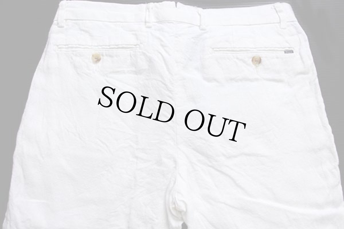 画像5: ポロ ラルフローレン ワンタック スラックス リネンパンツ 生成り w32 L32 (5)