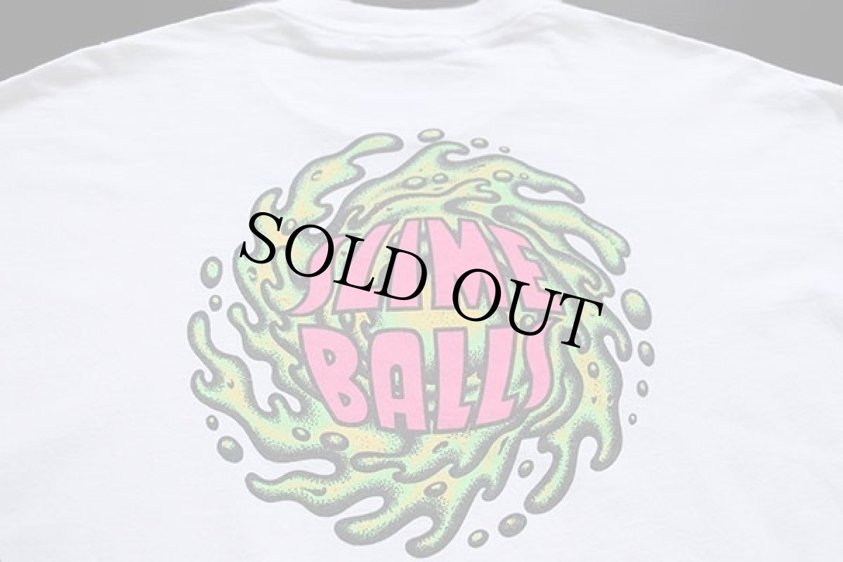 画像4: SANTA CRUZサンタクルーズ SLIME BALLS 蛍光プリント コットン 長袖Tシャツ 白 XL (4)