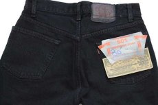 画像5: デッドストック★80s USA製 Levi'sリーバイス 501 ブラック デニムパンツ 後染め w30 L30 (5)