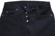 画像4: デッドストック★80s USA製 Levi'sリーバイス 501 ブラック デニムパンツ 後染め w30 L30 (4)