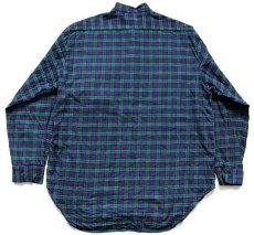 画像2: 80s MY GRANDFATHER SHIRT ブラックウォッチ タータンチェック バンドカラー ライトネル グランパシャツ XXL★特大 (2)