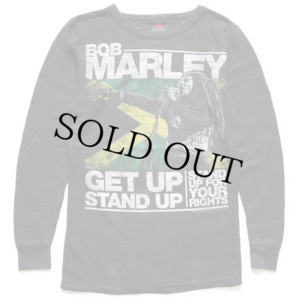 00s BOB MARLEYボブマーリー GET UP STAND UP サーマルシャツ 黒