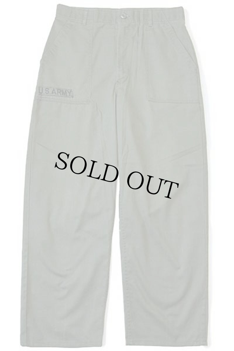 画像2: 70s 米軍 U.S.ARMY パッチ付き ユーティリティ ベイカーパンツ オリーブグリーン w32 (2)