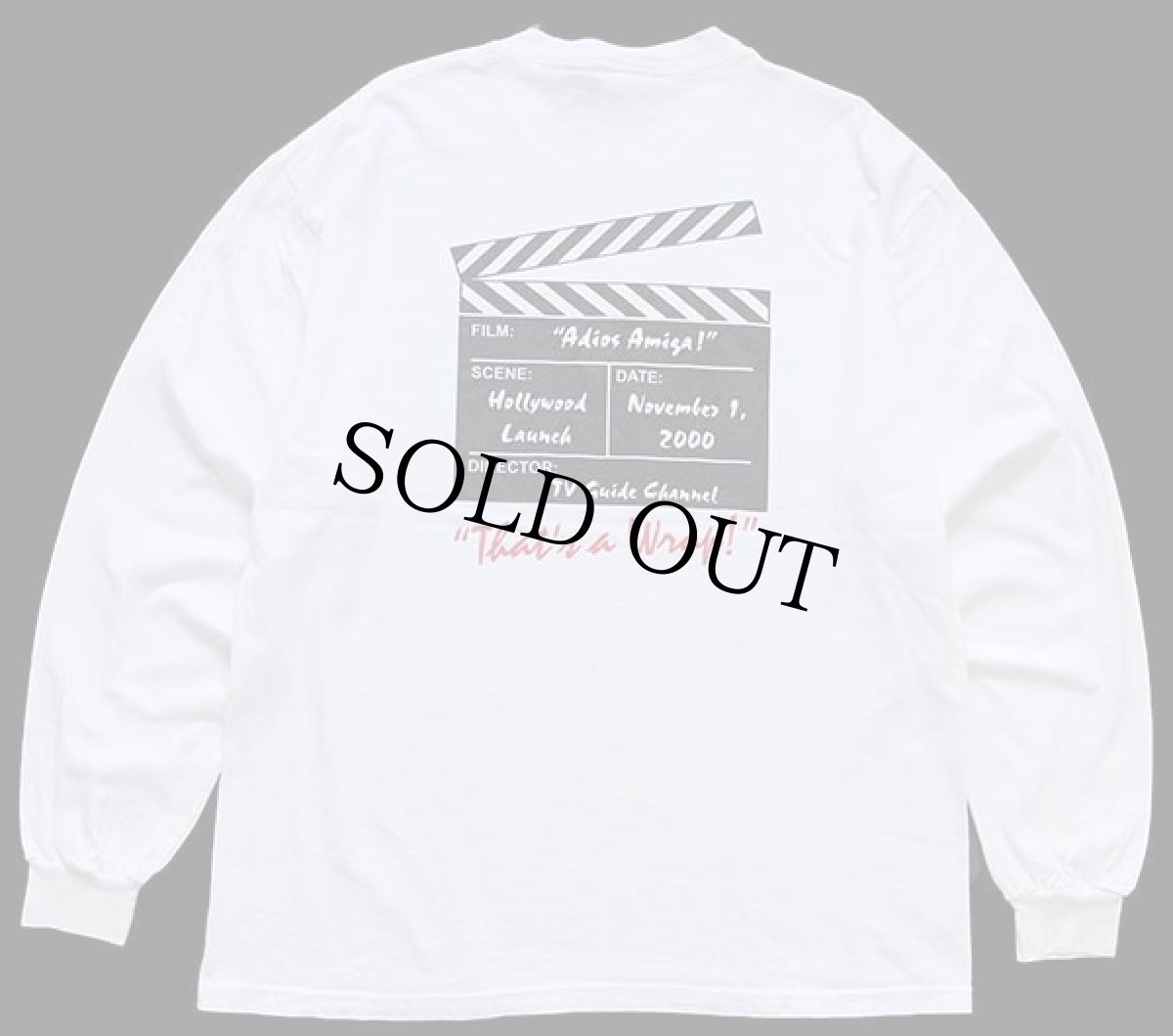 画像2: 00s TV GUIDE CHANNEL コットン 長袖Tシャツ 白 L (2)