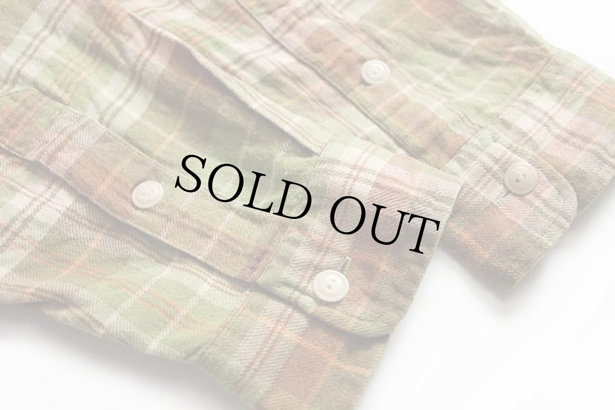 画像5: ポロ ラルフローレン マドラスチェック コットン ワーク ネルシャツ XL (5)