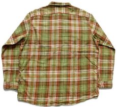 画像2: ポロ ラルフローレン マドラスチェック コットン ワーク ネルシャツ XL (2)