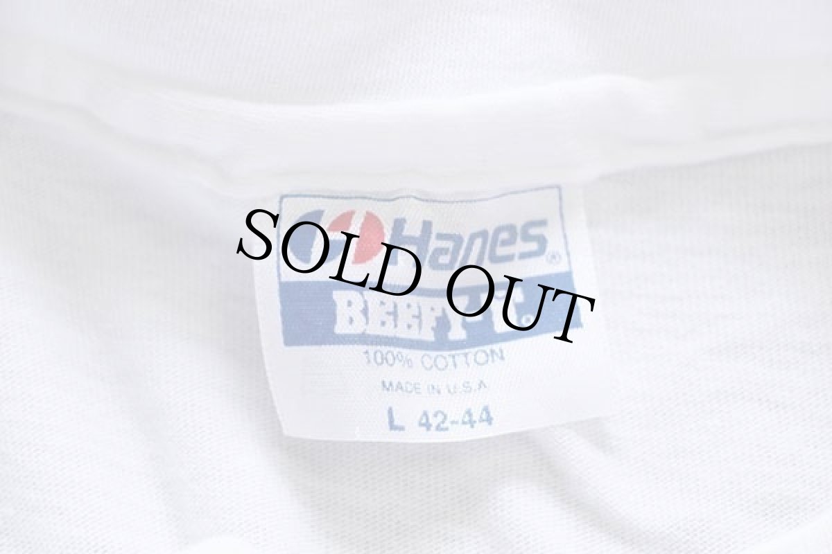 画像4: 90s USA製 Hanes HAYWARD TO CABLE BIRKEBEINER 1990 コットン 長袖Tシャツ 白 L (4)