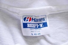 画像4: 90s USA製 Hanes HAYWARD TO CABLE BIRKEBEINER 1990 コットン 長袖Tシャツ 白 L (4)