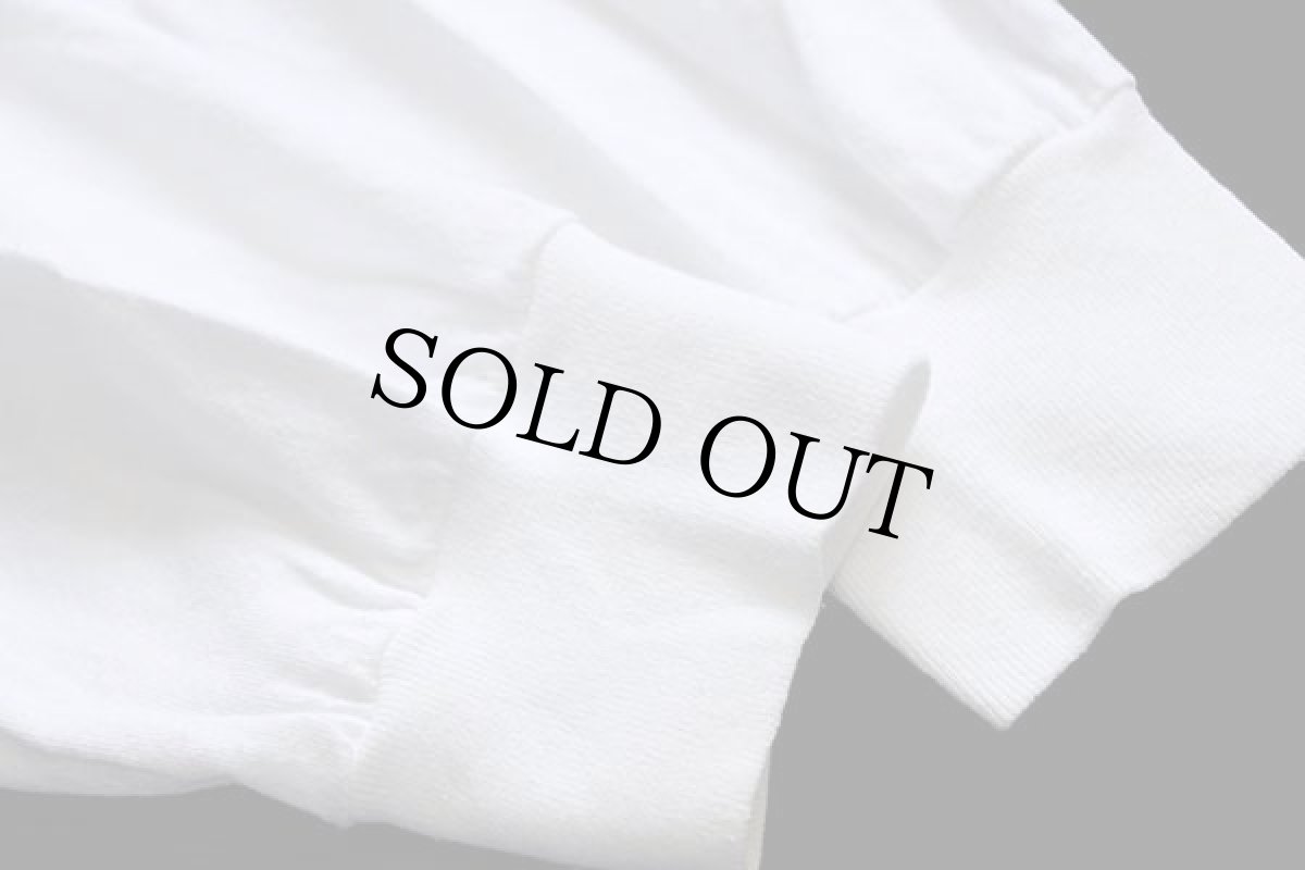 画像6: 90s USA製 CRANE WATCH 95 ツル モックネック コットン 長袖Tシャツ 白 L (6)