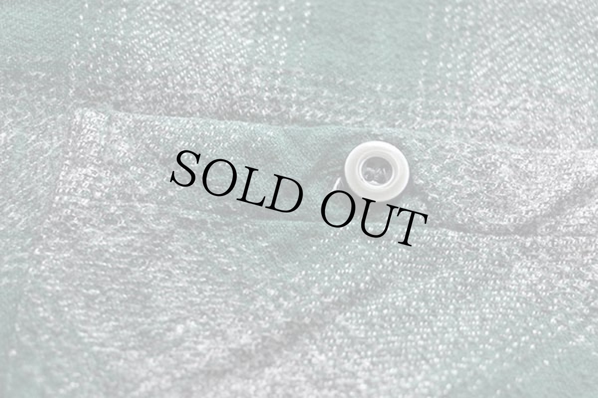 画像5: 90s John Baner オンブレチェック コットン フランネルシャツ 緑 (5)