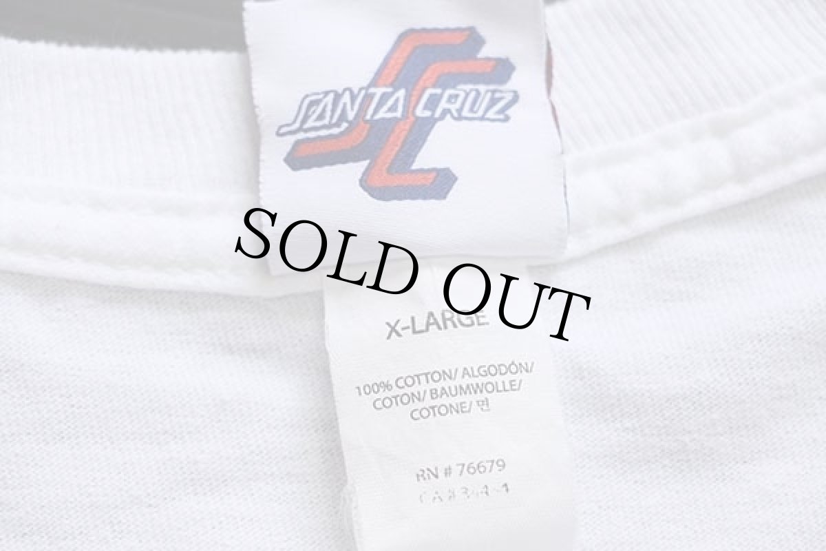 画像5: SANTA CRUZサンタクルーズ SLIME BALLS 蛍光プリント コットン 長袖Tシャツ 白 XL (5)