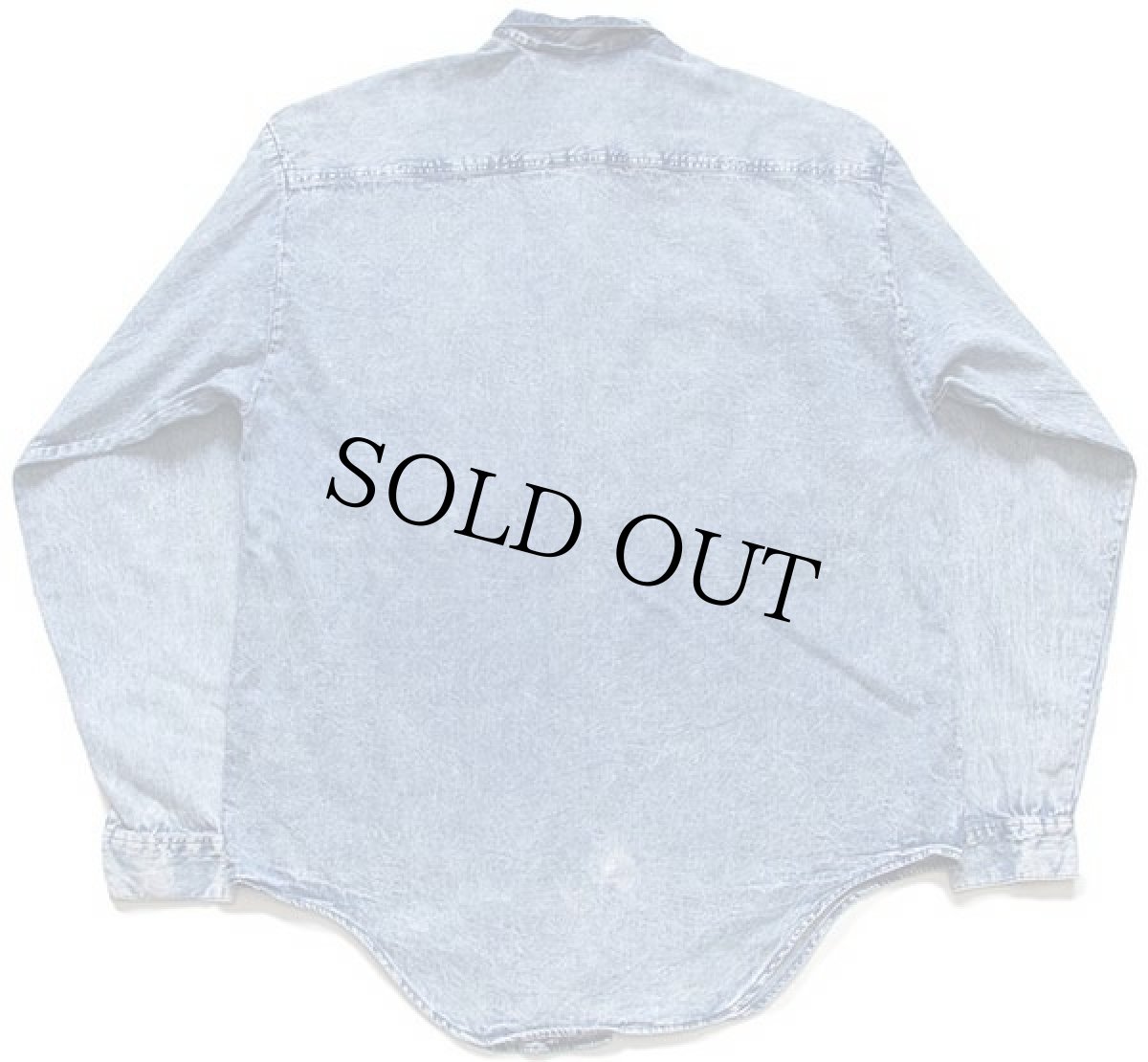 画像2: 80s USA製 HUTSPAH ケミカルウォッシュ デニムシャツ M★アシッド (2)