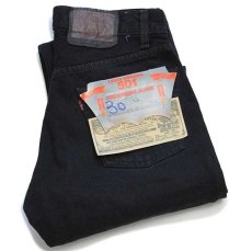 画像1: デッドストック★80s USA製 Levi'sリーバイス 501 ブラック デニムパンツ 後染め w30 L30 (1)