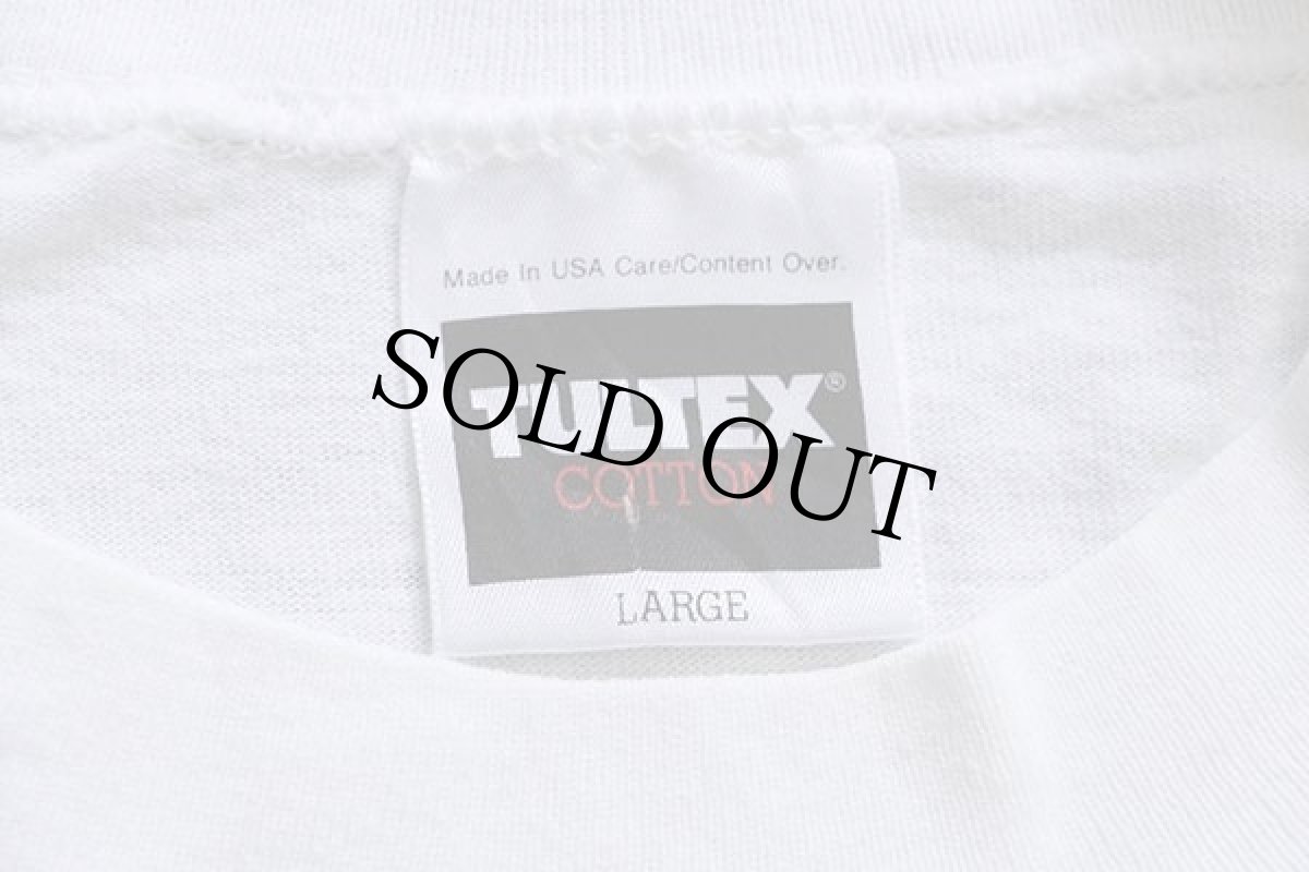 画像5: 90s USA製 CRANE WATCH 95 ツル モックネック コットン 長袖Tシャツ 白 L (5)