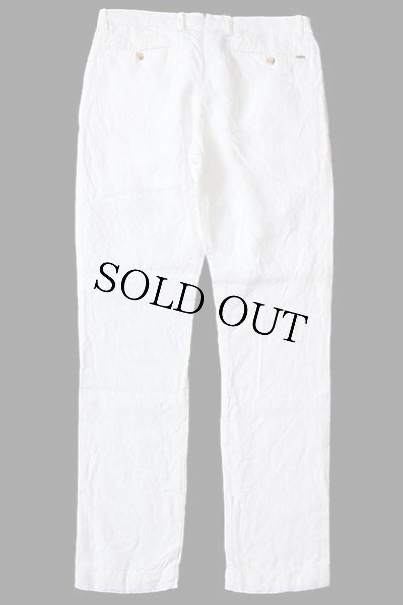 画像3: ポロ ラルフローレン ワンタック スラックス リネンパンツ 生成り w32 L32 (3)