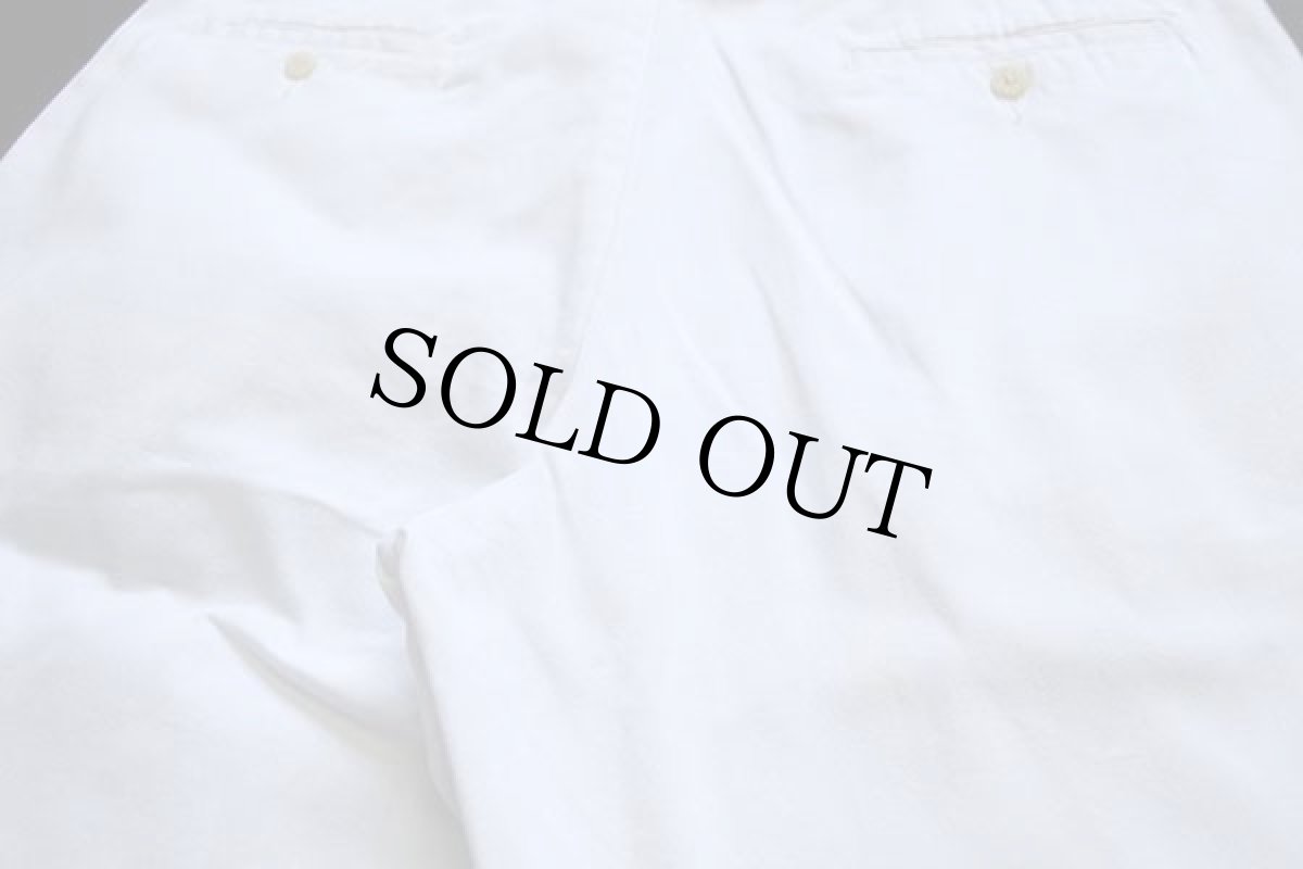 画像5: 90s ポロ ラルフローレン ツータック コットン チノパン 白 w34 L30 (5)