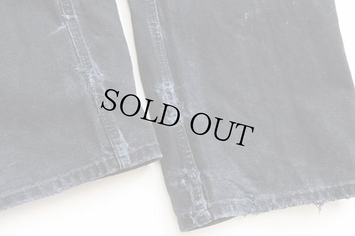 画像8: 90s USA製 carharttカーハート ダブルニー ダック地 ペインターパンツ カスタム 黒 w34 L32 (8)