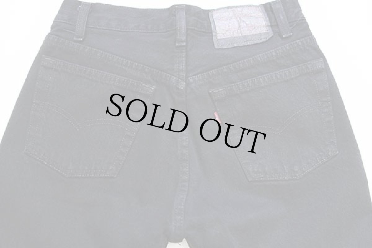 画像5: デッドストック★80s USA製 Levi'sリーバイス 501 ブラック デニムパンツ 後染め w29 L30 (5)