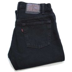 画像1: デッドストック★80s USA製 Levi'sリーバイス 501 ブラック デニムパンツ 後染め w29 L30 (1)