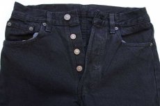 画像4: デッドストック★80s USA製 Levi'sリーバイス 501 ブラック デニムパンツ 後染め w29 L30 (4)