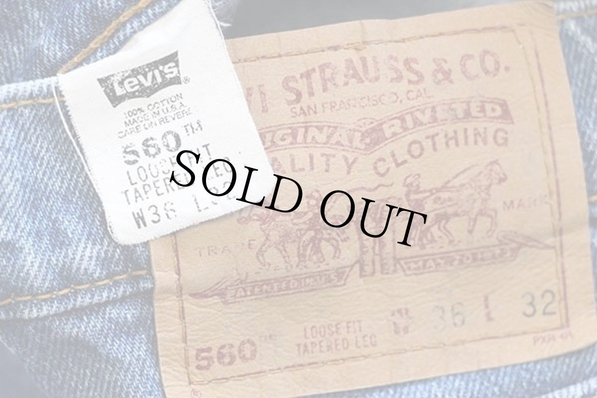 画像6: 90s USA製 Levi'sリーバイス 560 デニムパンツ w36 L32★61 (6)