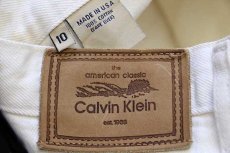 画像6: 90s USA製 Calvin Kleinカルバンクライン テーパード カラーデニムパンツ 生成り 10 (6)