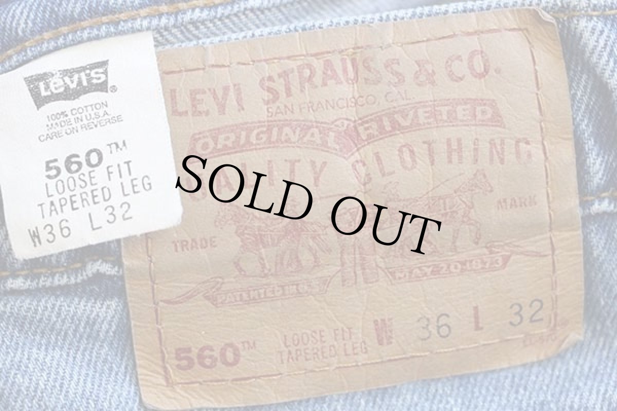 画像6: 90s USA製 Levi'sリーバイス 560 デニムパンツ w36 L32★55 (6)