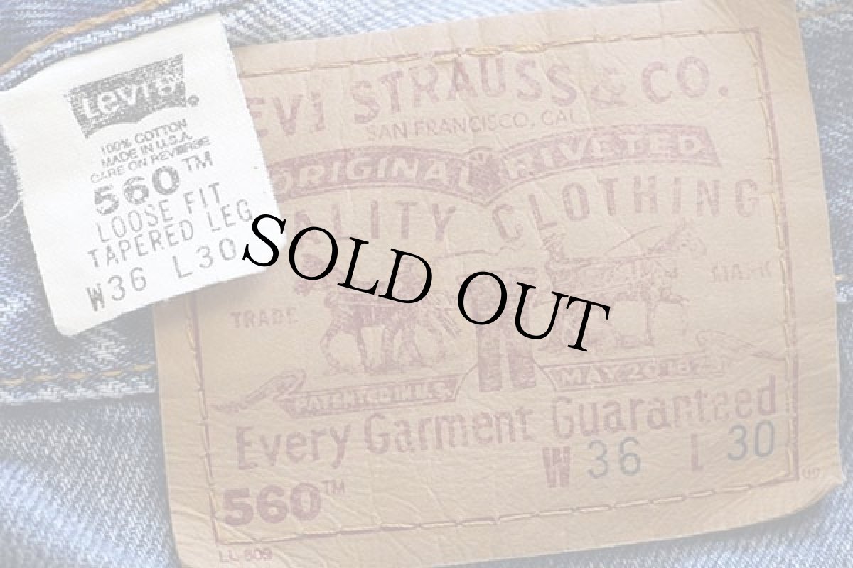 画像6: 00s USA製 Levi'sリーバイス 560 デニムパンツ w36 L30★67 (6)