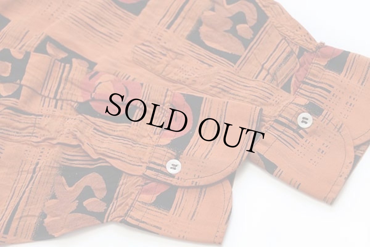 画像6: 80s イタリア製 Canralcando 総柄 レーヨンシャツ L (6)