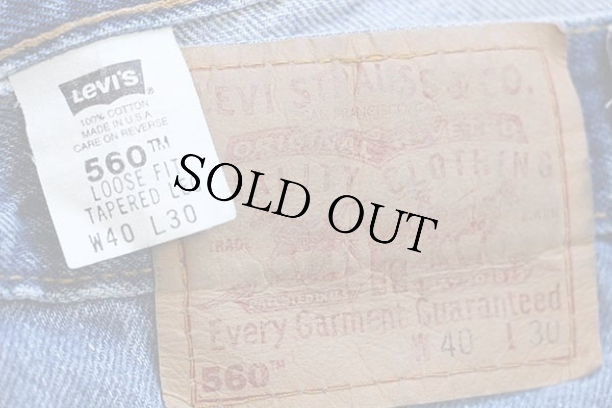 画像6: 00s USA製 Levi'sリーバイス 560 デニムパンツ w40 L30★58 (6)
