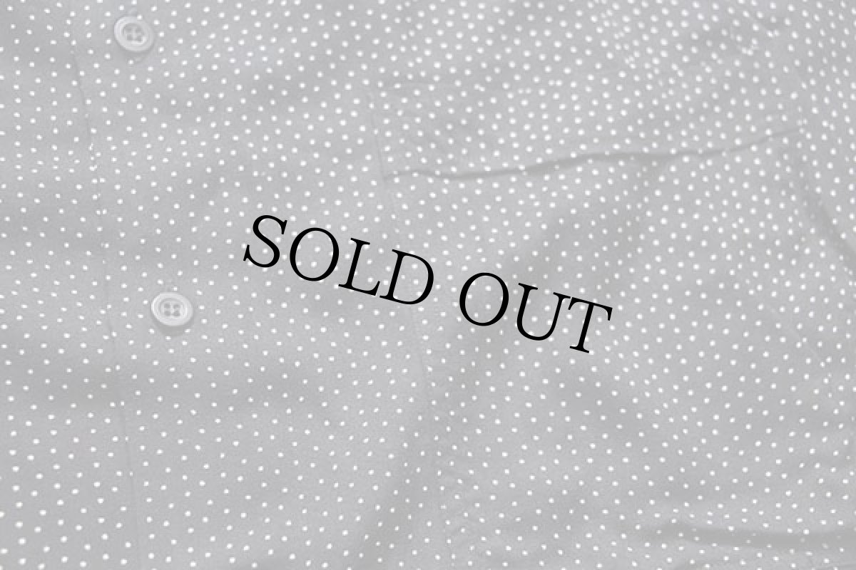 画像5: 80s イタリア製 WEEK END ドット柄 レーヨンシャツ 黒×白 39 (5)