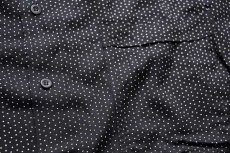 画像5: 80s イタリア製 WEEK END ドット柄 レーヨンシャツ 黒×白 39 (5)