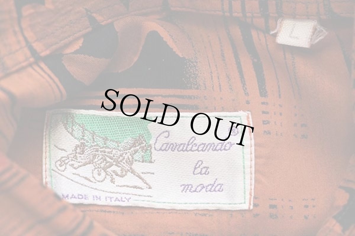 画像4: 80s イタリア製 Canralcando 総柄 レーヨンシャツ L (4)