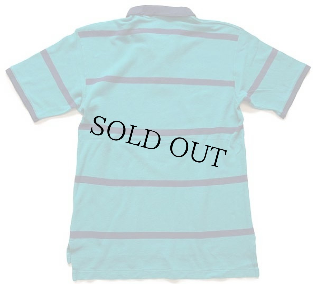 画像2: 80s EddieBauerエディーバウアー ボーダー コットン 鹿の子 ポロシャツ エメラルドグリーン×紺 L (2)