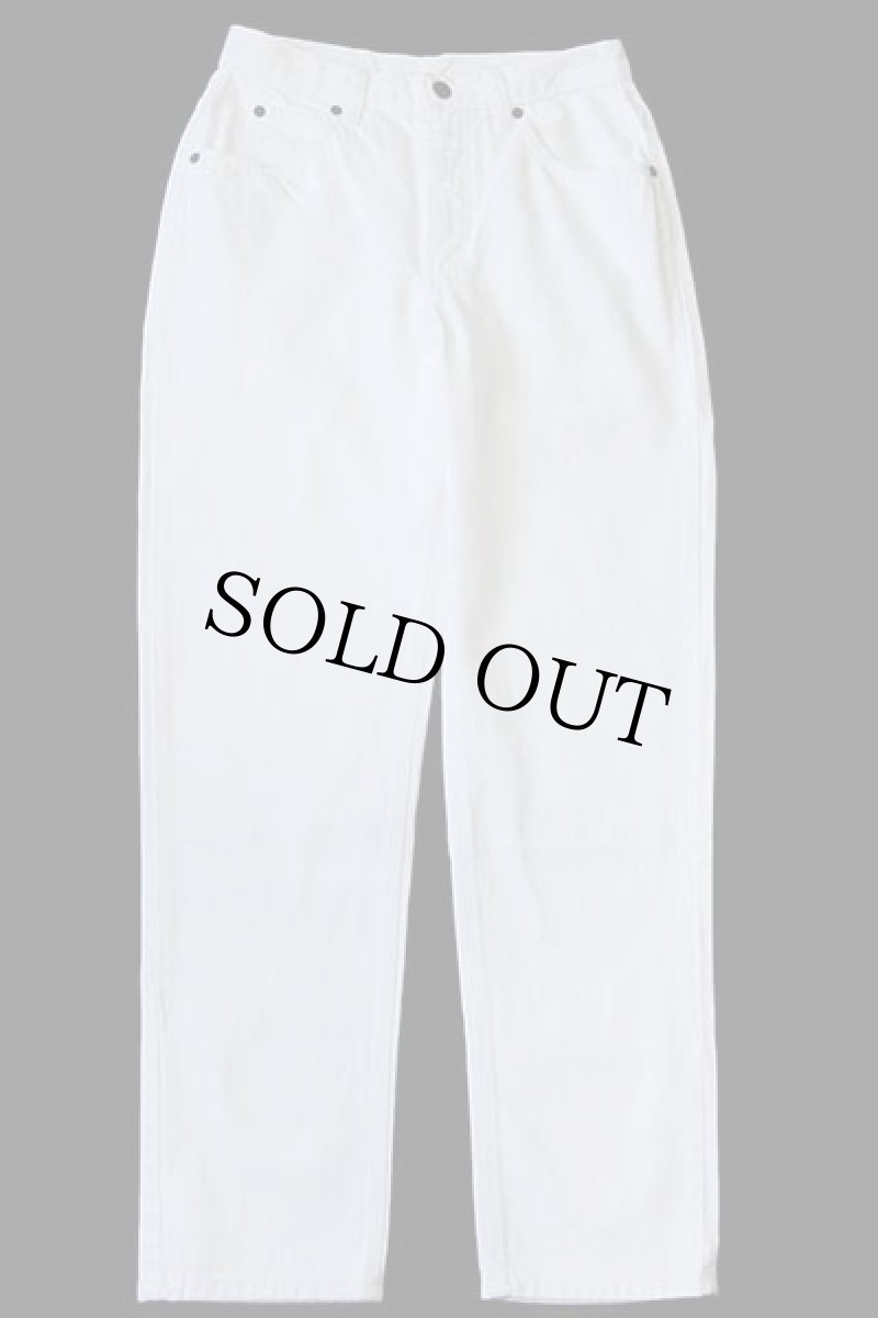 画像2: 90s USA製 Calvin Kleinカルバンクライン テーパード カラーデニムパンツ 生成り 10 (2)