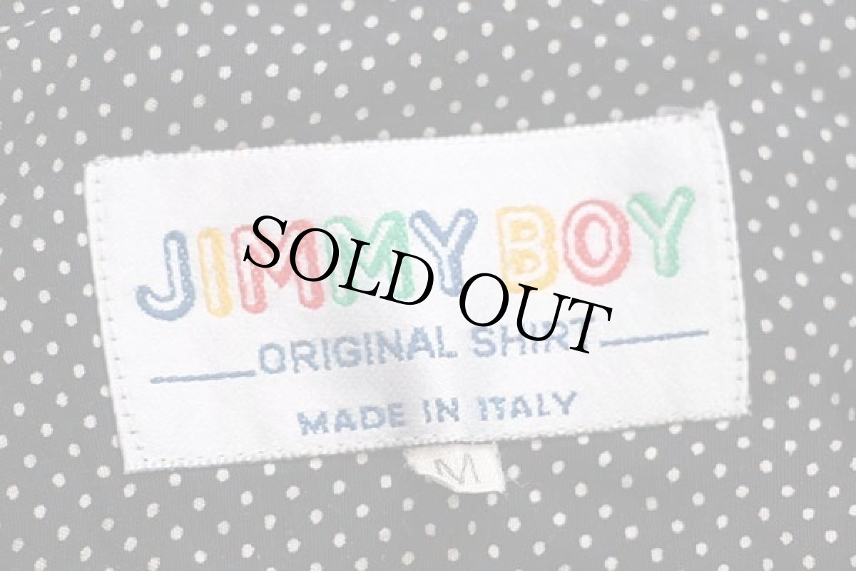 画像4: 80s イタリア製 JIMMY BOY ドット柄 ボタンダウン レーヨンシャツ 黒×白 M (4)