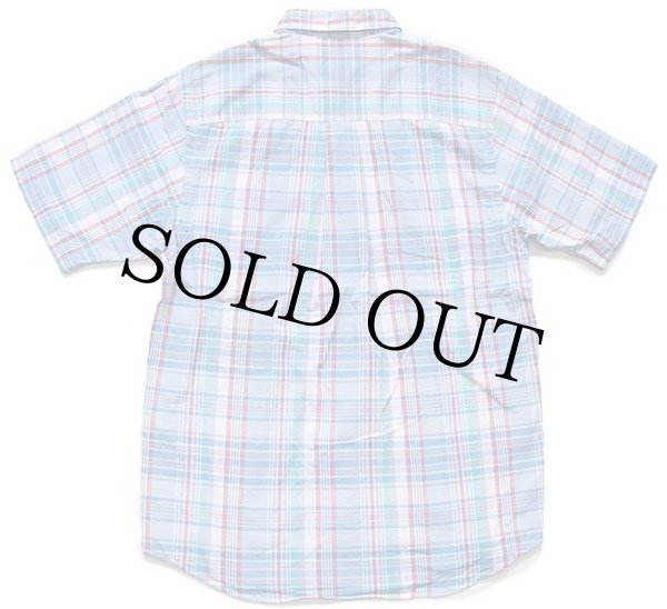 エディーバウアーチェック柄半袖シャツ/ボタンダウン 胸ポケット コットン BD 大きいサイズ メンズUS-2XLサイズ\u003cbr\u003e エディーバウアー Eddie Bauer